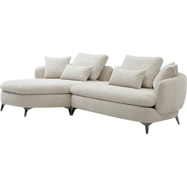 Vente-unique - PIPANI - Sofa ohne Schlafmöglichkeit - Metall - Beige - 280 x 160 x 92 cm