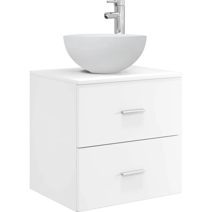 vidaXL Badezimmerschrank-Set 3 stk. Weiß 129 x 35 x 80 cm 3405787 – Bild 5