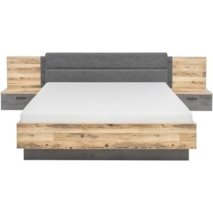 Bettanlage >ALICANTE< 2 Nachtkonsolen, Alpine Lodge / Betonoxid - 305,6x99,5x213,4 (BxHxT) – Bild 5