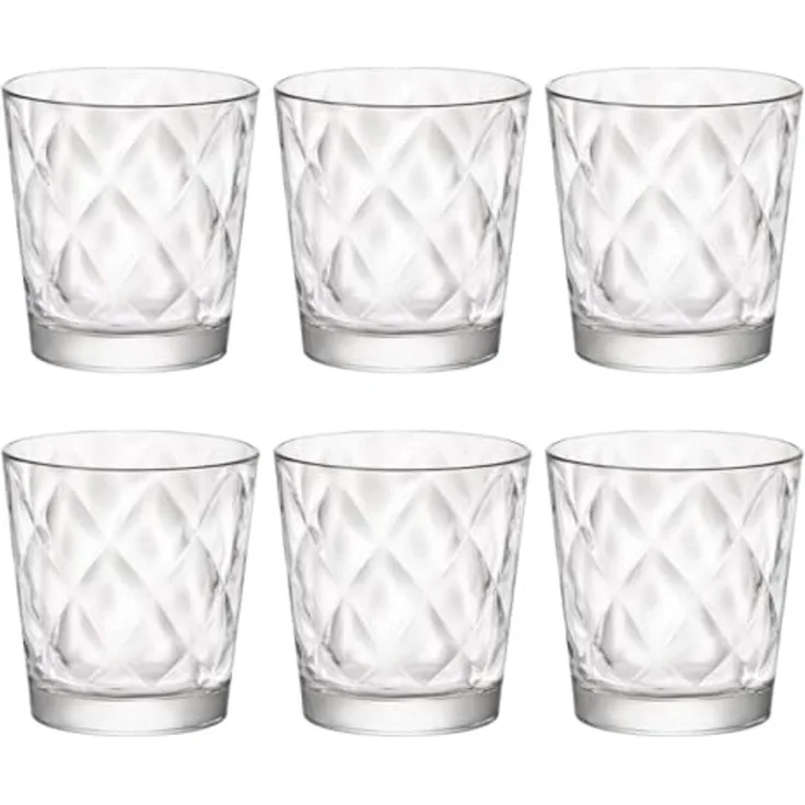 Bormioli 128756-v42 Kaleido Wasserglas, transparent 24 cl Set 6