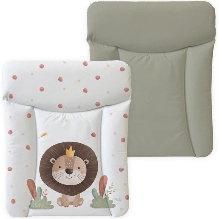 Ceba Baby® weiche Wickelauflage 50x70 cm - Doppelseitige Baby Wickelunterlage - Wickeltischauflage für Junge und Mädchen - Wasserdicht, abwaschbar - OEKO-TEX - Made in EU - Löwe, der König – Bild 2