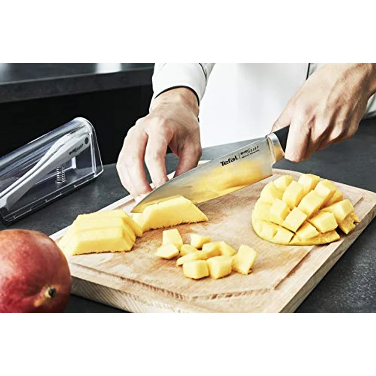 Tefal Kochmesser K25690 Ever Sharp, inkl. Messerschärfer, Edelstahl, exklusive Schleiftechnologie – Bild 12