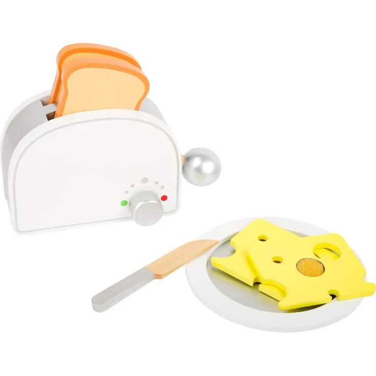 small foot 10594 Frühstücks-Set 'Kinderküche' aus Holz, inklusive Toaster mit Hebelfunktion, Toasts uvm., ab 3 Jahren
