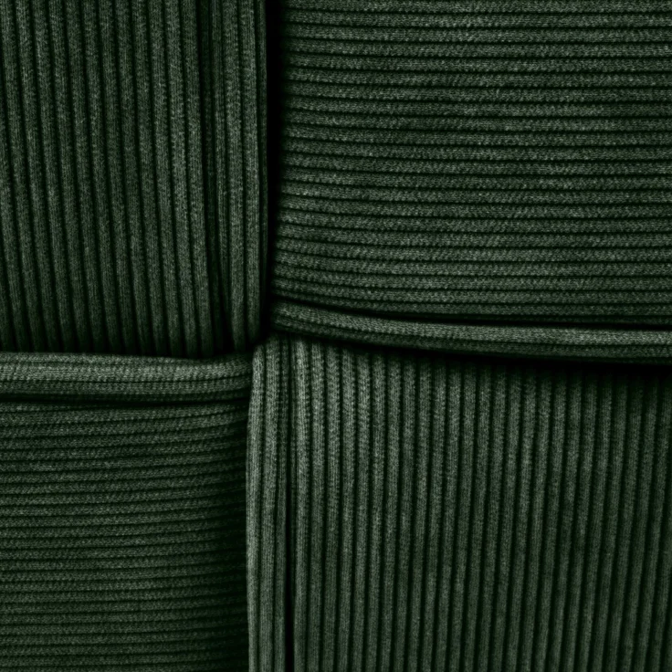 CLP Sitzhocker Forinta, hochwertiger Cordstoff, moderner Stil, bequem und elegant,Farbe:dunkelgrün – Bild 5