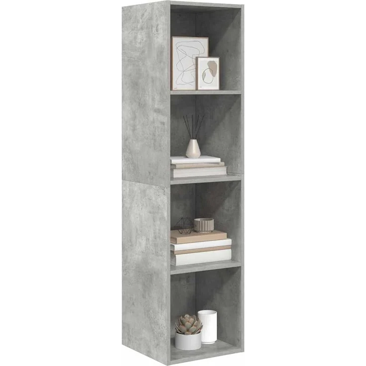 TV-Wandschrank, TV-Hängeboard Fernsehschrank Betongrau 37x37x142,5 cm Holzwerkstoff – Bild 3