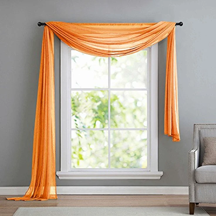 Gardinenbox Freihanddeko (1 St), ohne, transparent, Voile, Uni Volant Transparent Polyester 600cm 140cm – Bild 2