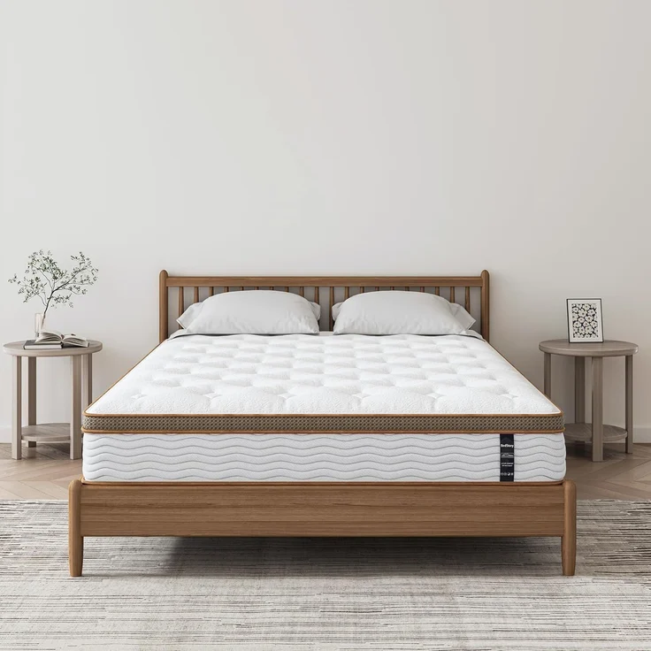 BedStory Matratze, 140x190 cm, Federn, Memory-Schaum, Hybrid-Technologie, mehrschichtig, personalisierter Komfort, Dicke 22 cm – Bild 2