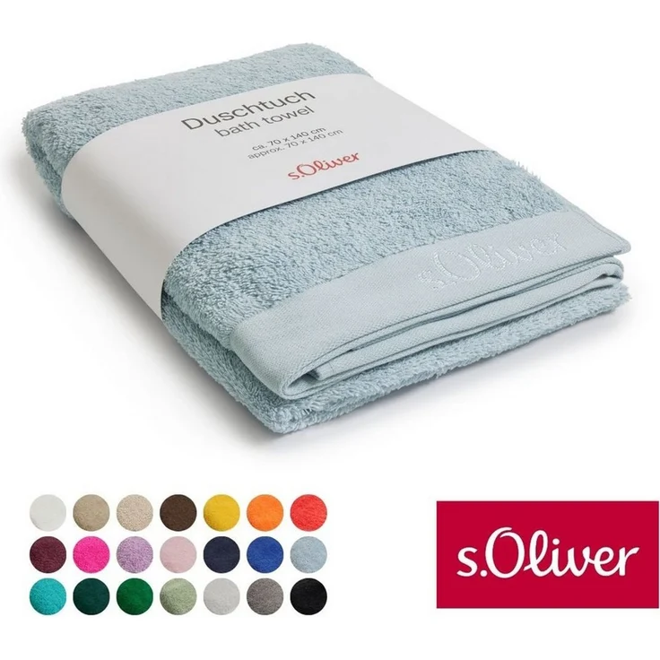 s.Oliver Handtuch, Walkfrottier (1-St), besonders weich und saugfähig, Hellblau, 70x140 cm – Bild 1