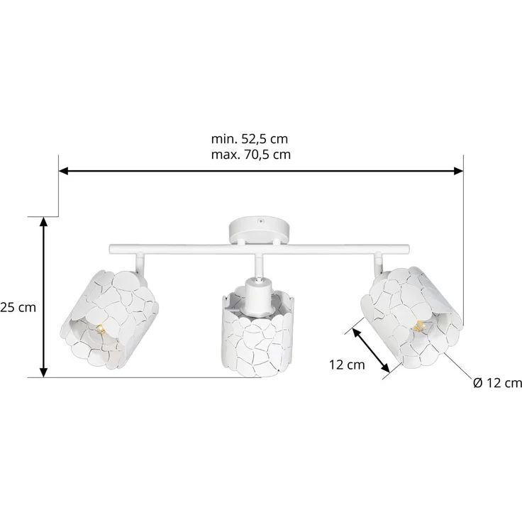Lindby Deckenstrahler Aralena, Metall, Weiß IP20, 3x15 W LED – Bild 5