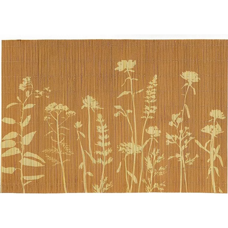Macosa Home Platzset Tischset 4 STK. Bambus Senfgelb, Terracotta oder Mintfarben 45 cm, (rechteckig Platzdeckchen, Tisch-Unterlage Tischset), eckig Platzsets Tischdeko Tischmatte Platzmatte