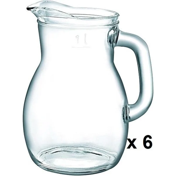 Glas Krug Bistrot geeicht 1,0L - 6 Stück