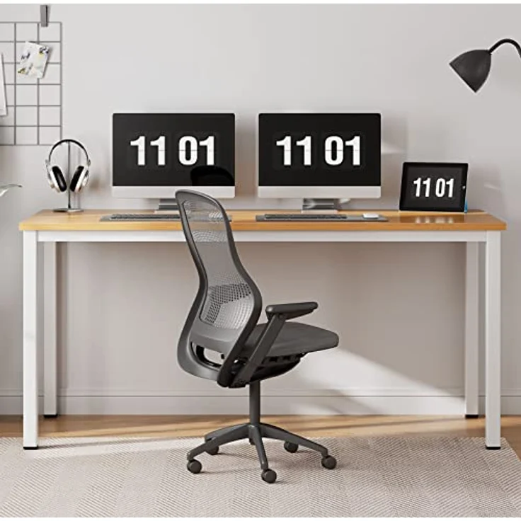 SogesHome Computertisch Schreibtisch 120 x 60 x 75 cm PC Schreibtisch Büro Schreibtisch Workstation für Home Office Verwenden Schreibtisch, Esstisch Konferenztisch, AC3BW-120-SH – Bild 7