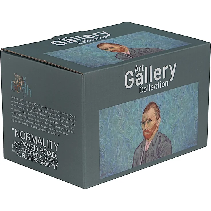 DUO ART GALLERY 2er-Set klassischer Becher 360 ml PORTRAIT OF Van Gogh, New Bone China Porzellan – Bild 5