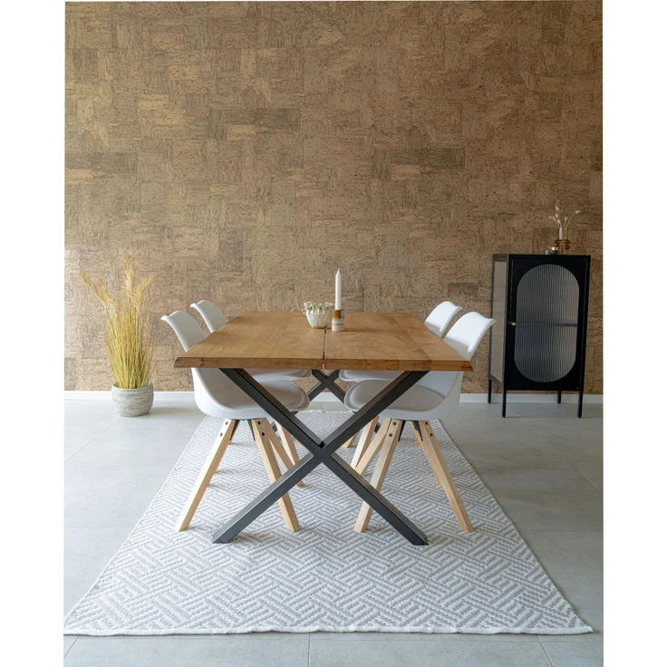 House Nordic Esszimmerstuhl, weiß mit natürlichen Beinen - 2er set – Bild 6