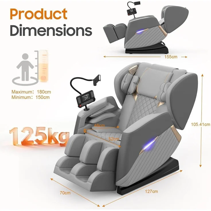 Massagesessel Ganzkorpersessel mit 16 Rollen 8 – Bild 2