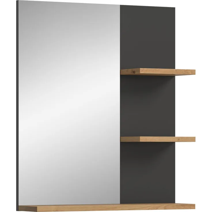 Xonox Canu Spiegel (B/H/T: 63x73x16 cm) in Basalt grau Nachbildung und Artisan Nachbildung