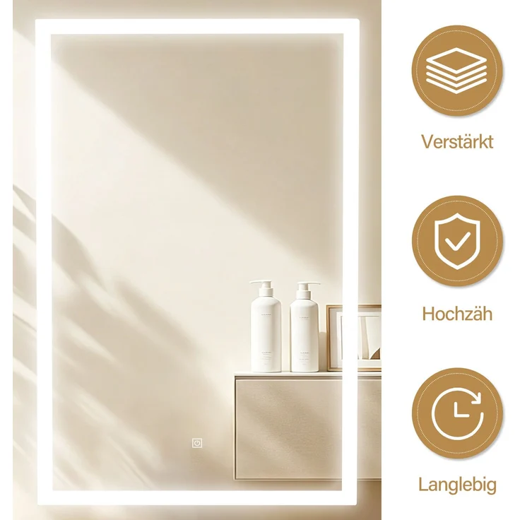 BarberPub Friseurplatz mit 2 Schubladen, Schminktisch mit Spiegel, Bedienungsplatz mit 6 Ablagen&2 Schränken, Spiegelschrank mit Beleuchtung, Spiegeltisch Modern, Friseureinrichtung, J3144 (Schwarz) – Bild 6
