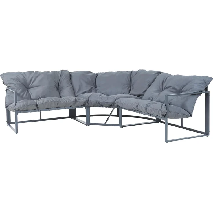 Loungeset Karg Dunkelgrau [casa. pro] – Bild 4
