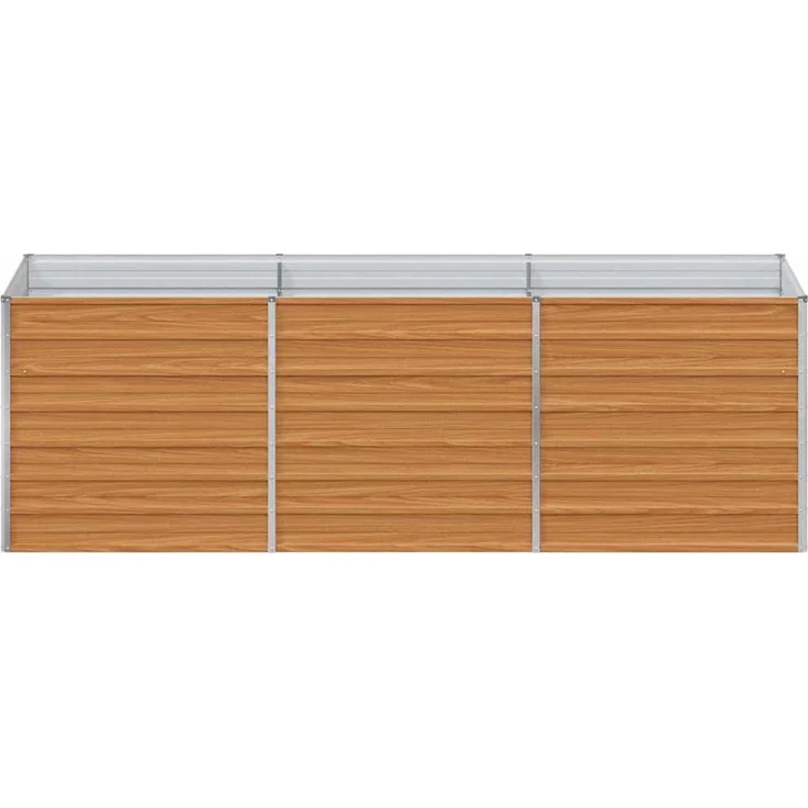 vidaXL Hochbeet Hellbraun 240 x 80 x 77 cm Verzinkter Stahl 42017336 – Bild 4