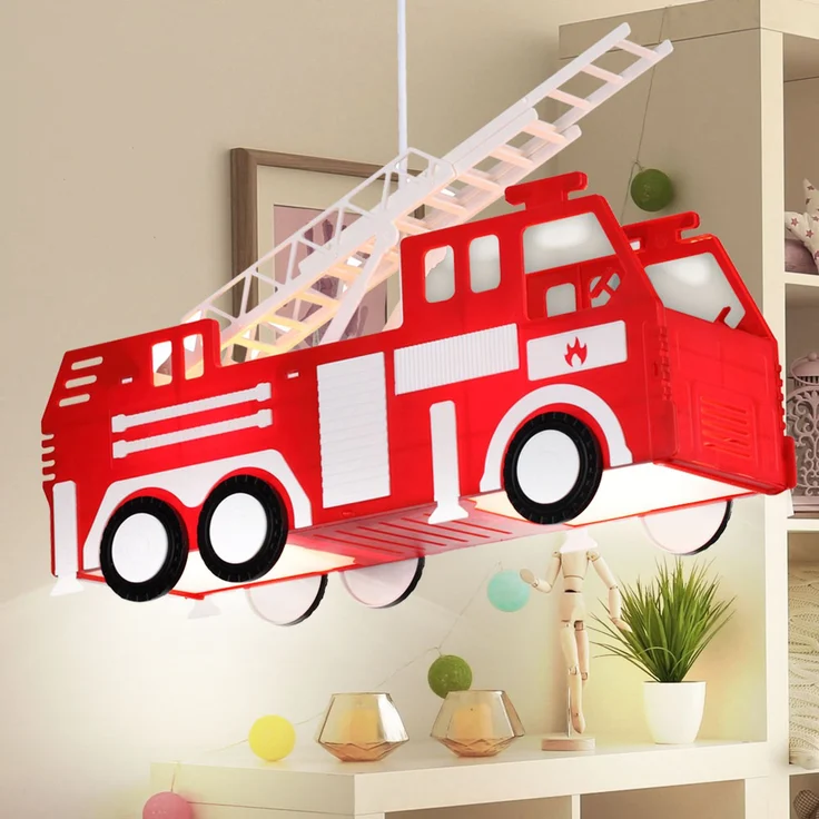 RGB LED Kinder Hängeleuchte im Feuerwehr-Design KITA – Bild 6