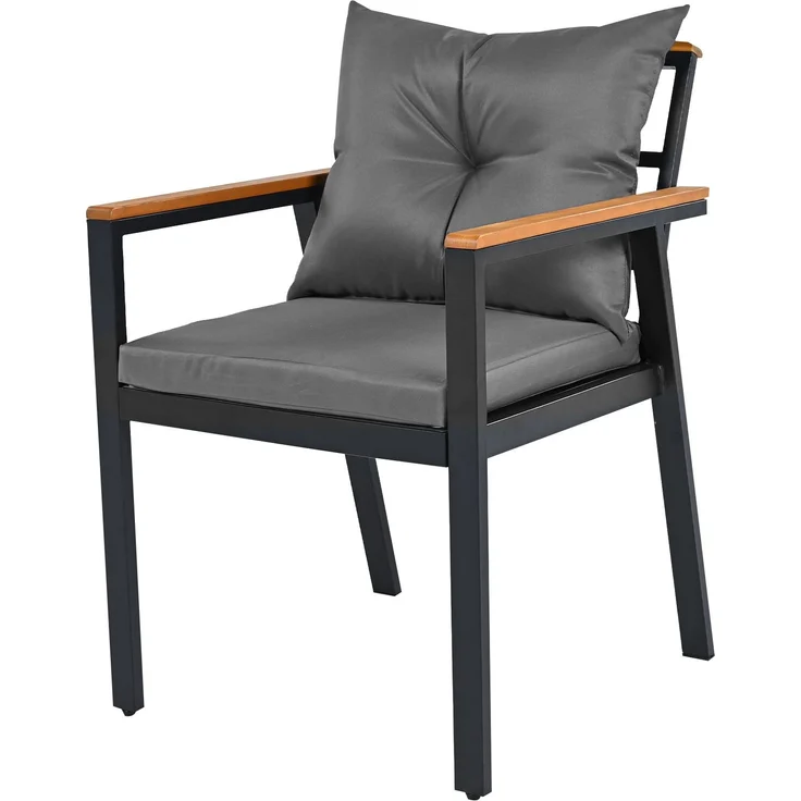 LVHOM 7-tlg. Gartenmöbel-Set, Lounge-Set für 6–7 Personen, wetterfeste Sitzgruppe inkl. Esstisch und abnehmbarem Servierwagen für Terrasse, Natur/Grau – Bild 6