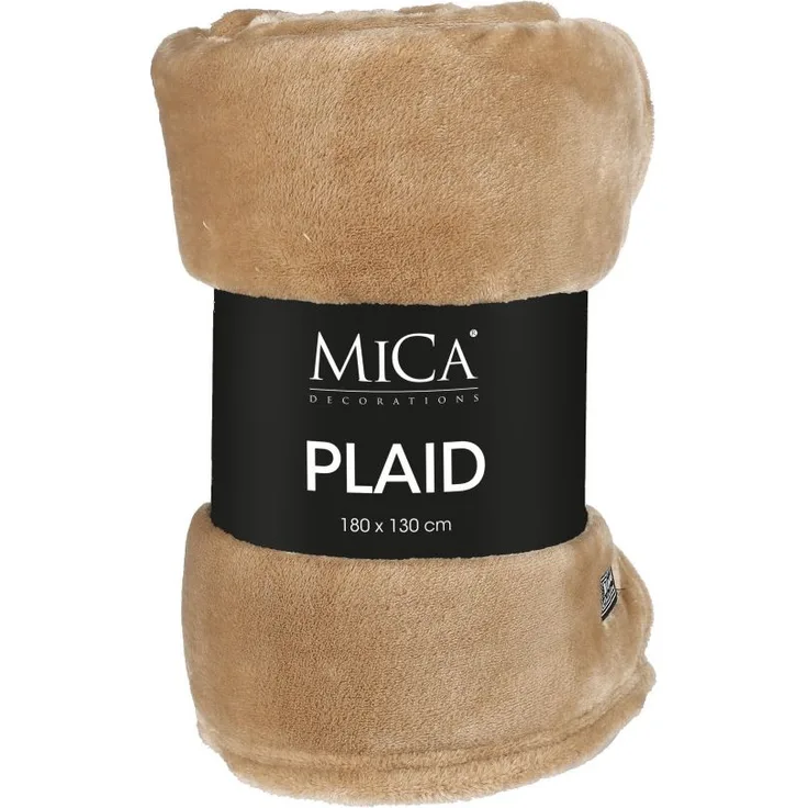Mica Decorations Fleecedecke Famke 130 x 180 cm hellbraun
