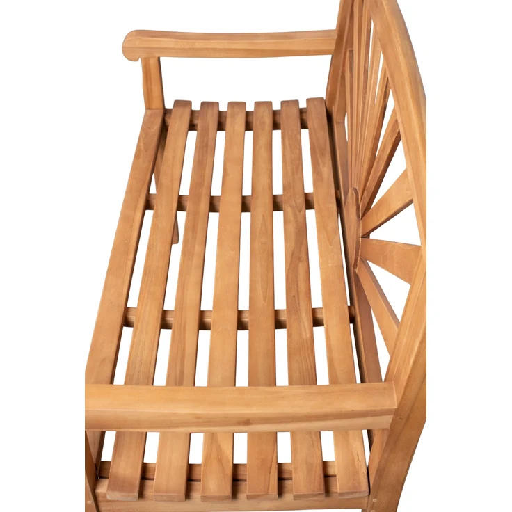 Teakholz Gartenbank Sonne 120 cm – Bild 6