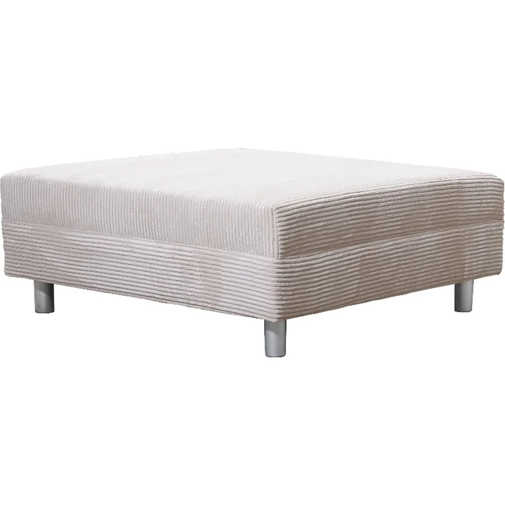 Wohnlandschaft Sofa Couch Ecksofa Eckcouch in Cordstoff beige Minsk XXL + Hocker – Bild 4