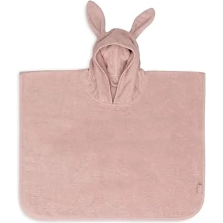 Jollein Badeponcho Kinder 1-4 Jahre - Terry, Wild Rose - 100% Baumwolle - Frottee - OEKO-TEX-Zertifiziert - Mit Kapuze Mit Ohren - Badeponcho für Mädchen und Jungen – Bild 1