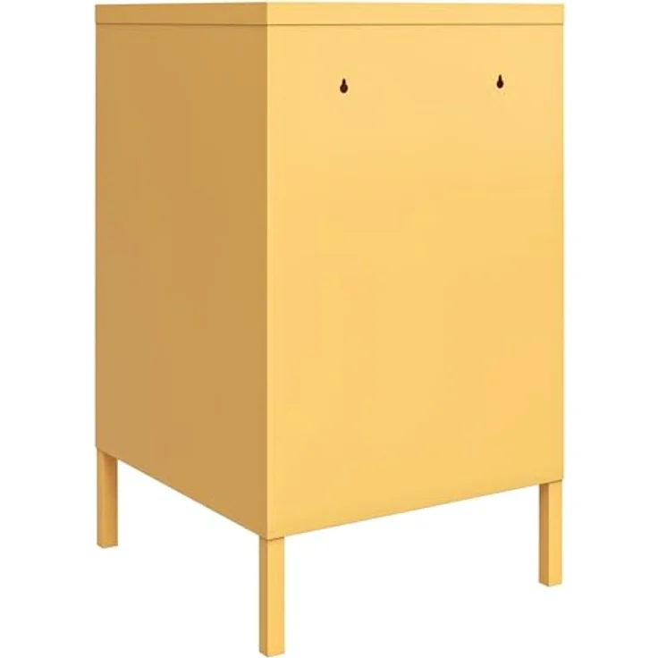 DHP Furniture Dorel Home Novogratz Cache Beistelltisch mit Schließfach, Metall, Gelb, Einheitsgröße – Bild 5