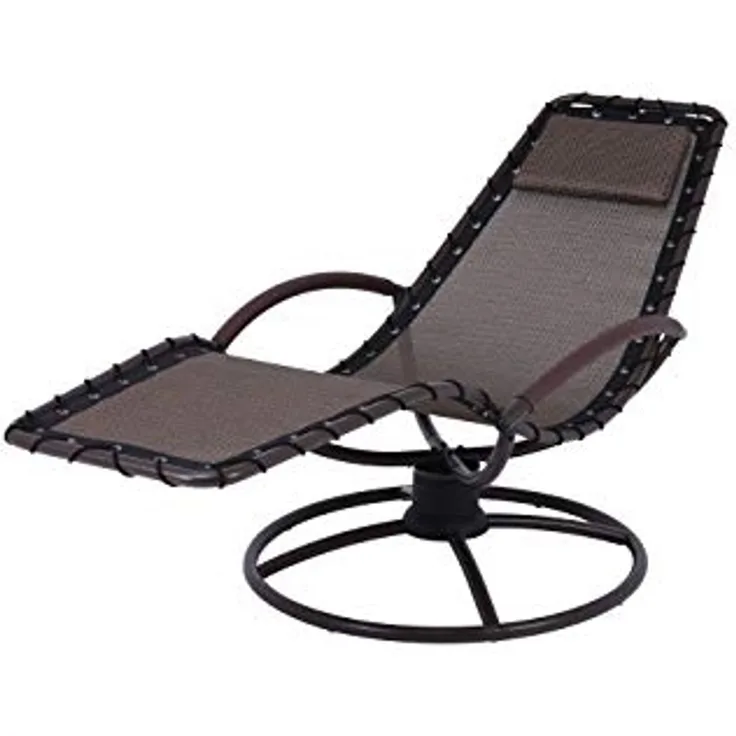 Garden Pleasure Gartenliege Relaxliege RHODOS Umbragrau 77x77x85 cm