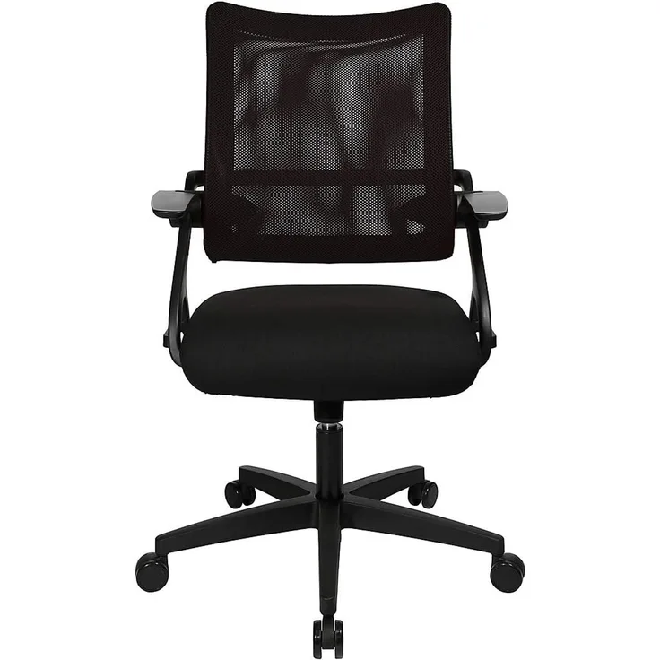 Topstar New S'move Black-Edition, Bürostuhl, Schreibtischstuhl, inkl. Armstützen, Stoff, schwarz