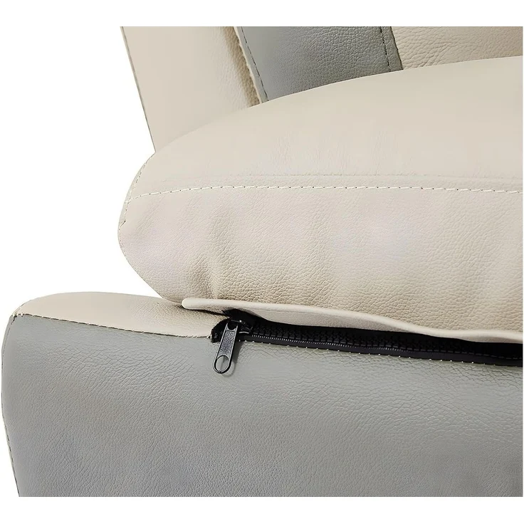 Vente-unique - FRANCESCA Couchgarnitur Leder Schokoladenbraun - B 85 cm x H 86 cm x L 210 cm170 cm – Bild 7