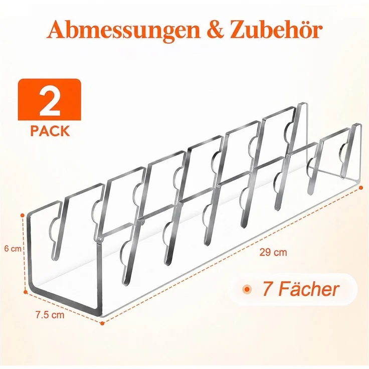 AIMAX Organizer 2 Stück Cap Halter Acryl Kappenhalter, Baseball Kappen, Cap Halterung (Mützenhalter Display Ständer für Bis Zu 14 Hüte, Kommode Organizer, 2 St, Transparent Acryl Organizer Geschenk für Männer& Hutliebhaber), Kappen Aufbewahrung für Sch... – Bild 3