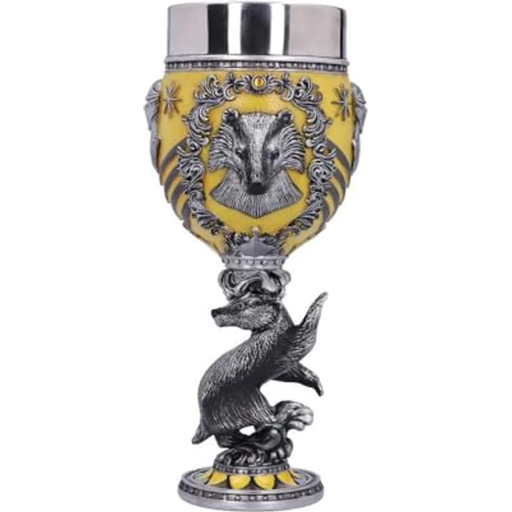 Nemesis Now Weinglas Harry Potter Kelch Hufflepuff, handbemalter Kelch – Bild 4