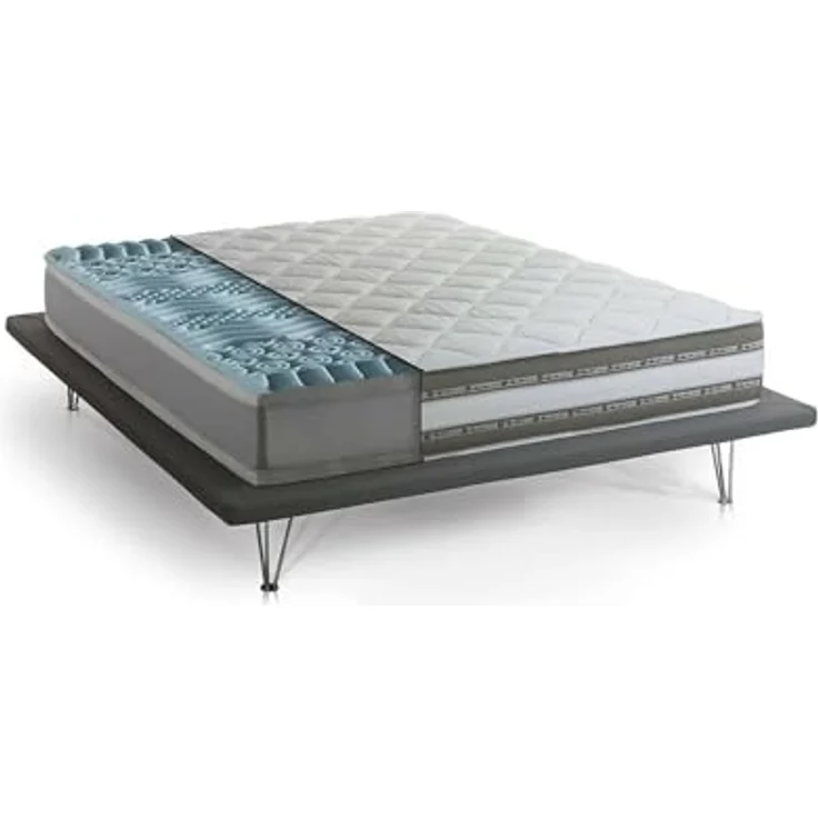 Talamo Italia - Teodora-Doppelmatratze, Memory Foam- und Gel-Matratze mit 9 differenzierten Zonen, 100 % Made in Italy, milbenhemmend und hypoallergen, 160 x 190 x 27 cm – Bild 2