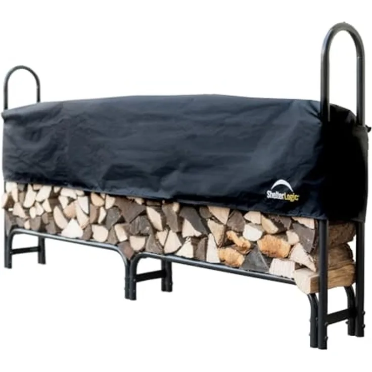 ShelterLogic Stahl Kaminholzregal inkl. Abdeckung