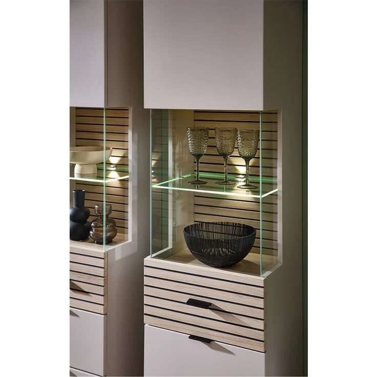 Vitrine Inka / Ina, Holzwerkstoff, Beige, 45 x 200 x 36 cm – Bild 7