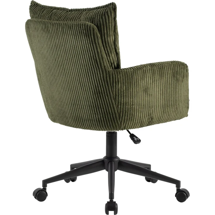 Carryhome 'LUCIE' Drehstuhl, Cord grün, 59 x 97 x 63 cm, 140 kg belastbar, höhenverstellbar – Bild 5