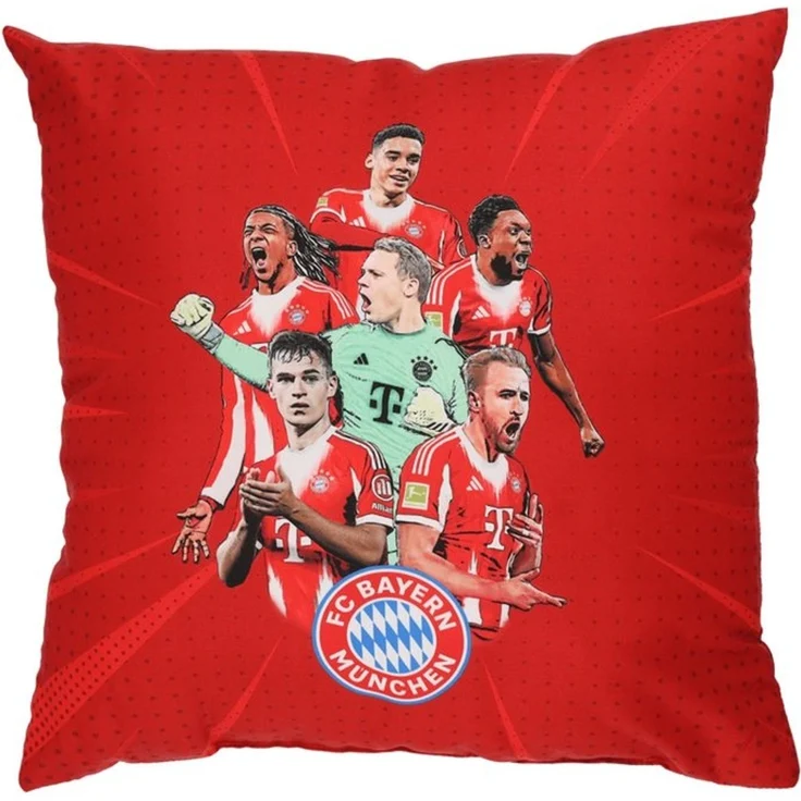 FC Bayern München Kopfkissen Kissen Player 2025-26 40x40 cm I Rot I 40 x 40 cm – Bild 3
