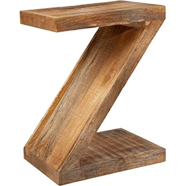 riess-ambiente Beistelltisch Z 45cm natur, Massivholz · variabel stellbar · Handarbeit · Mangoholz