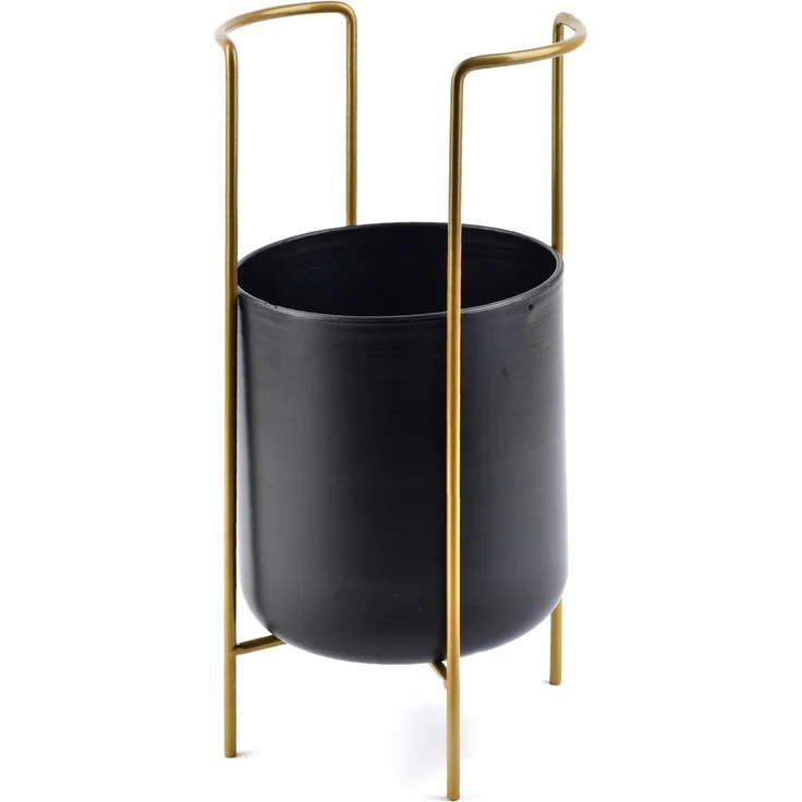Standabdeckung Metall Mondex SWEN 20x20x54 cm Schwarz/Gold 1 Stk. – Bild 2