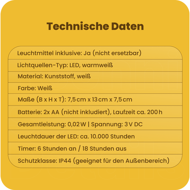 Star LED Stumpenkerze Flamme - Mit timer & Flackerlicht - Für Innen- & Außenbereich - Warmweißes Licht - 13 cm Hoch, IP44 - Weißer Kunststoff – Bild 7