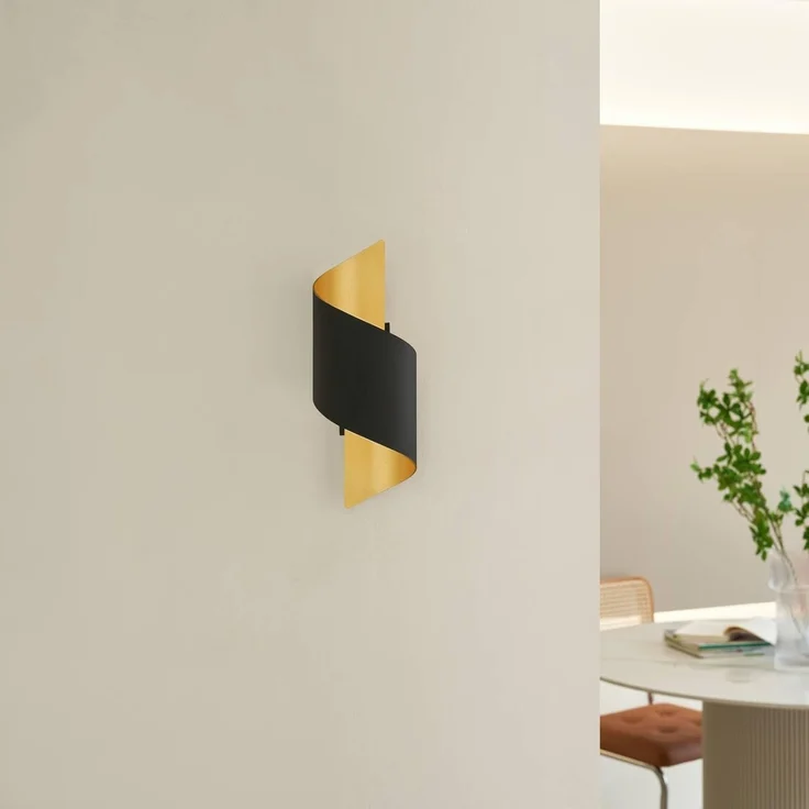 Lindby Wandleuchte Desirio, Metall, Schwarz IP20, 1 x 5 W LED – Bild 3