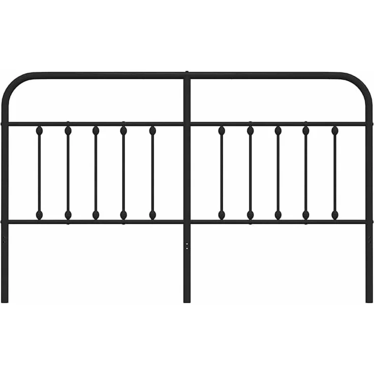 vidaXL Ersatz-Kopfteil Metall Schwarz 160 cm – Bild 5