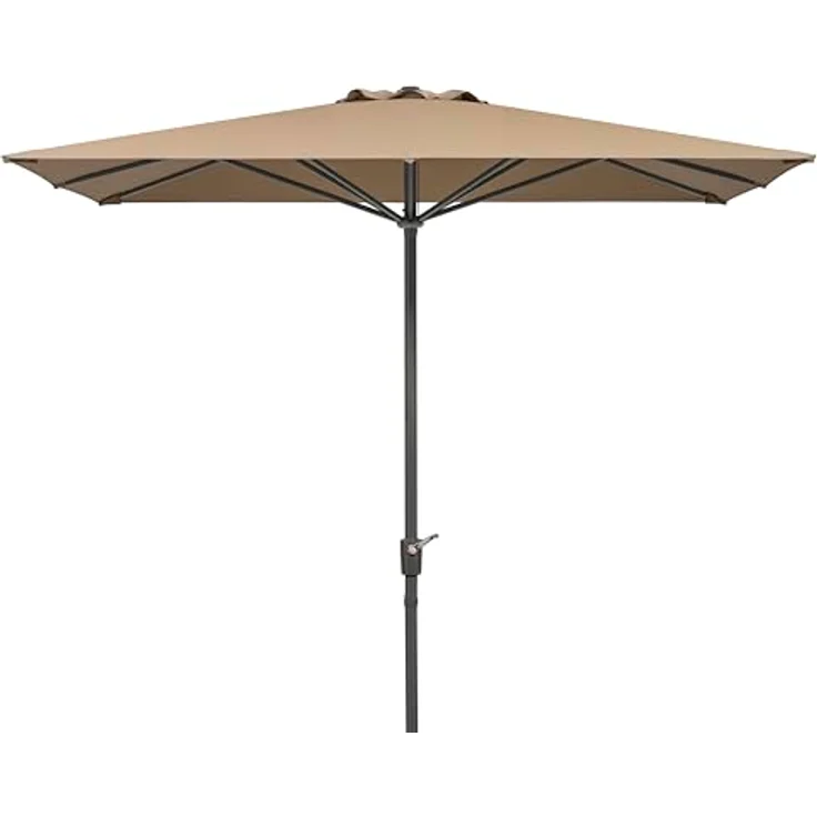 Schneider Marktschirm 'Korsika' 270 x 270 cm, quadratischer Sonnenschirm mit 100 % Polyester-Bespannung, anthrazitgrau pulverbeschichtet – Bild 1