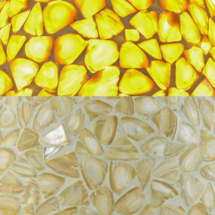 Marrakesch Orient & Mediterran Interior Nachttischlampe 2er Set Boho Deko Tischlampe Nachtischlampe aus Muscheln Mosaik -2-, Handarbeit – Bild 7