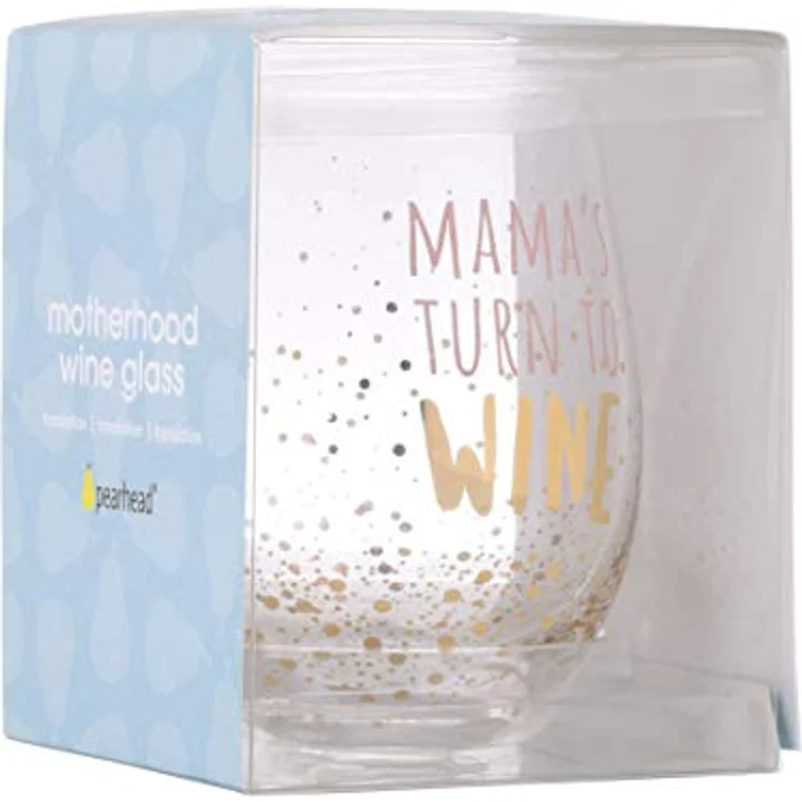 Pearhead Mamas Turn to Wine Stemless WIne Glass, Mother's Day Gifts, Large, 15 oz – Bild 5