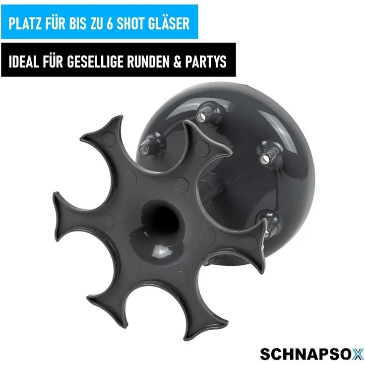 MAVURA Schnapsglas SCHNAPSOX 6 Schnapsglas Spender und Halter Cocktail Shots Spender, für Trinkspiele Bar Party – Bild 2