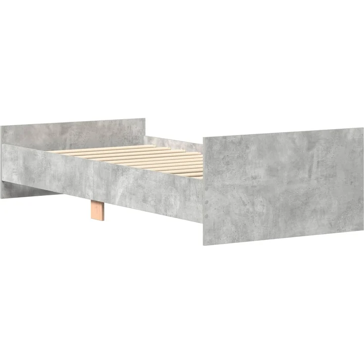 vidaXL Bettgestell mit Kopfteil Betongrau 80 x 200 cm Holzwerkstoff 8009032 – Bild 6